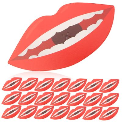 OFFSCH 100 Pcs Lollipop Paper Cards with Lip Design Decorative Candy Sticks for Parties Birthdays and Celebrations for Cake Sticks and Wrappers