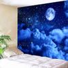 Aidatain Moon Tapestry Blue Sky Night Cloud Crescent Tapestry a Large 93" 71" Flannel Fabric Moonlight Themed Wall Art Hanging Aesthetic for Room Bedroom College Dorm GTZYAT300 view 2