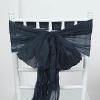 5 Navy Blue Gauze Cheesecloth Cotton Chair Sashes Wedding Party Events Reception Catering Home Decorations Supplies view 3