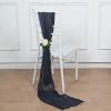 5 Navy Blue Gauze Cheesecloth Cotton Chair Sashes Wedding Party Events Reception Catering Home Decorations Supplies view 4