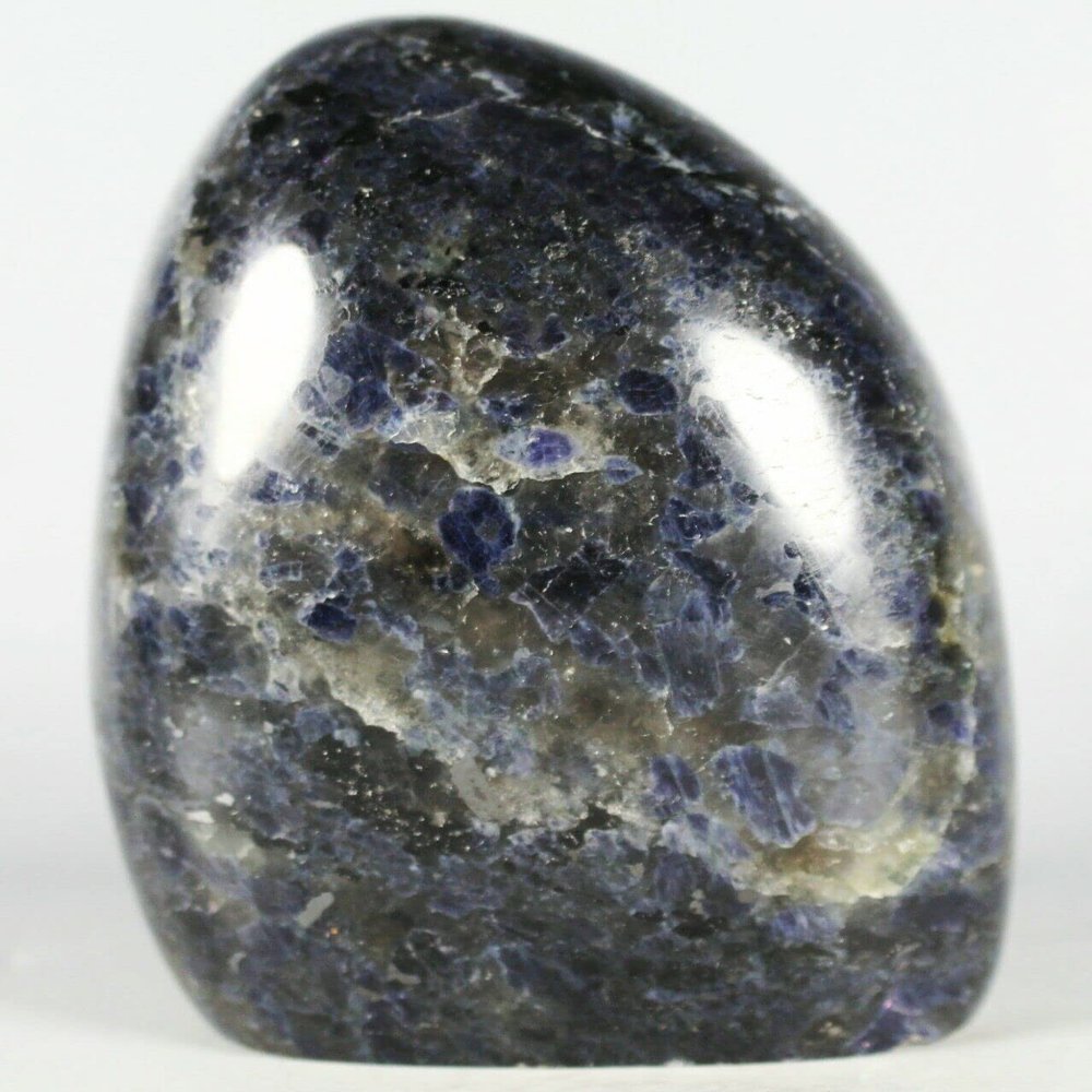 NOVAGEM Orbicular Blue Azurite in K2 Jasper Granite Standup Display Stone - Madagascar K1237