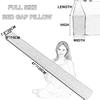 ZZYK Bedside Gap Filler for Wall Rectangle Mattress Extender Thicken Sponge,Long Bed Wedge Pillow Gap Filler Between Headboard and Mattress with Linen Cover,Blue,Full(7.8"x6") view 2
