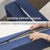 ZZYK Bedside Gap Filler for Wall Rectangle Mattress Extender Thicken Sponge,Long Bed Wedge Pillow Gap Filler Between Headboard and Mattress with Linen Cover,Blue,Full(7.8"x6") view 3