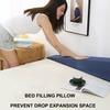 ZZYK Bedside Gap Filler for Wall Rectangle Mattress Extender Thicken Sponge,Long Bed Wedge Pillow Gap Filler Between Headboard and Mattress with Linen Cover,Blue,Full(7.8"x6") view 4