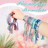Henoyso 24 Pcs Woven Friendship Bracelets Bulk Adjustable Braided String Nepal Boho Thread End of Year Gift Bracelets with Sliding Knot Closure for Women Girl Birthday Party Camp Favor (Stylish Style) view 3