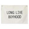Canvas Banner Wall Hanging Banner Flag for Nursery Teen Kids Room Decoration Boys Girls(Long Live Boyhood-Ivory) view 1
