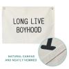 Canvas Banner Wall Hanging Banner Flag for Nursery Teen Kids Room Decoration Boys Girls(Long Live Boyhood-Ivory) view 3