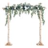 Artificial Eucalyptus Garlands for Wedding Tables, White Rose Wedding Arch Flowers, Wedding Garland for French Wedding Ceremony Flowers Arch Decor view 1