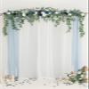 Artificial Eucalyptus Garlands for Wedding Tables, White Rose Wedding Arch Flowers, Wedding Garland for French Wedding Ceremony Flowers Arch Decor view 4