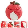 Luxshiny Ceramic Tea Storage Jar with Lid Airtight Organizing Container for Dried Food Cute Design for Tea Candy and Grain Portable view 2