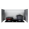 3 Sided Oil Splatter Guard, Backsplash Behind Stove, Non-stick Oil, Easy Maintenance, Reusable, Stainless Steel Oil Splatter Guard for Frying Pans, Gas Stoves, Dishwashers (Color : Silver, Size : 60 view 1