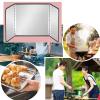 3 Sided Oil Splatter Guard, Backsplash Behind Stove, Non-stick Oil, Easy Maintenance, Reusable, Stainless Steel Oil Splatter Guard for Frying Pans, Gas Stoves, Dishwashers (Color : Silver, Size : 60 view 3