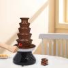 5-Tier Chocolate Fountain, Commercial Hot Chocolate Fondue Tower - 7 Pounds 230W Chocolate Melting Heating Machine for Nacho Cheese Liqueurs Party Wedding (Black) view 2