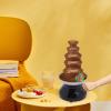 5-Tier Chocolate Fountain, Commercial Hot Chocolate Fondue Tower - 7 Pounds 230W Chocolate Melting Heating Machine for Nacho Cheese Liqueurs Party Wedding (Black) view 4