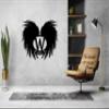 Angel Wings Metal Wall Art, Custom Name Sign, Modern Home Decoration for Living Room, Bedroom, Office with Personalized Metal Signs (Angel Wings 02) view 2