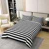 100% Cotton Striped Duvet Cover Black White Stripe Bedding Set Twin Kids Women Men Farmhouse Ticking Stripes Comforter Cover Modern Geometric Lines Adults Abstract Gothic Home Decor Reversible view 3