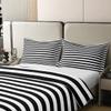 100% Cotton Striped Duvet Cover Black White Stripe Bedding Set Twin Kids Women Men Farmhouse Ticking Stripes Comforter Cover Modern Geometric Lines Adults Abstract Gothic Home Decor Reversible view 4