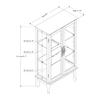 HomVent Lighted Curio Cabinet, Glass Display Cabinet Display Case Storage Showcase with Adjustable Shelves, Mirrored Back Panel  Tempered Glass Doors for Living Room Hallway view 2