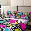 100% Cotton 80S 90S Fashion Style Bedding Set Twin,Retro Memphis Style Pattern with Geometrical Shapes Duvet Cover for Kids Child,Funky Hipster Old Fashioned Comforter Cover Geometric Bedroom Decor view 4