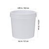 Veemoon 5 Pcs Plastic Pail with Lid, Grade Storage Bucket Portable Cleaning Bucket Heavy Duty Water Container Round Wash Pail for Paint Pigment Fishing Housework (1L White) view 2