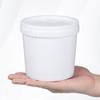 Veemoon 5 Pcs Plastic Pail with Lid, Grade Storage Bucket Portable Cleaning Bucket Heavy Duty Water Container Round Wash Pail for Paint Pigment Fishing Housework (1L White) view 3