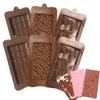 6 PCS Break Apart Chocolate Silicone Molds, Candy Bar Silicone Molds Food Grade Non-Stick Silicone Protein and Energy Bar Molds view 1