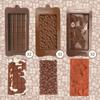 6 PCS Break Apart Chocolate Silicone Molds, Candy Bar Silicone Molds Food Grade Non-Stick Silicone Protein and Energy Bar Molds view 3