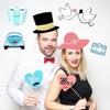 52PCS Wedding Photo Booth Props with Stick Bridal Shower Photo Booth Props Funny Photo Props, Wedding Party Supplies for Bride Groom, Bachelorette Party Decorations for Men Women Selfie Props view 4