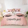 Erosebridal Eyelash Duvet Cover Twin Gorgeous Makeup Girly Bedding Set for Girls Women Rose Gold Bedroom Decor,Glitter Sequins Stars Comforter Cover Stylish Fashion Quilt Cover 1 Pillow Case view 1