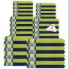 CASA COPENHAGEN He&She Towels, 550GSM Hotel & Spa Decorative Kitchen & Bathroom Egyptian Cotton 72Pieces Towel Set, Includes 24Bath Towels 24Hand Towels 24Washcloths- California Blue & Green view 1