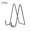 uxcell Plate Stand for Display, 3Pcs 6 Inch Iron Easel Plate Holder Display Stands Metal Decorative Plates for Picture Photo Book, Black view 3