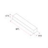 Urbandi Modern Fireplace Mantel, Contemporary, Floating Mantle, Shelf, Hand Crafted, (Dark Brown, 48Lx6Hx8D) view 3