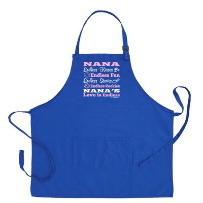 ThisWear Inspirational Gift For Nana Nana's Endless Love Two Pocket Adjustable Bib Apron Royal