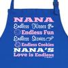 ThisWear Inspirational Gift For Nana Nana's Endless Love Two Pocket Adjustable Bib Apron Royal view 2