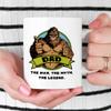 Bigfoot Sasquatch Dad Coffee Mug, Father Cup from Kids, Daughter, Son, Wife (11oz) view 2