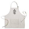 ThisWear Chef Gifts For Women Keep Calm And Grill On Two Pocket Adjustable Bib Apron Cream view 1