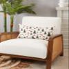 SARO LIFESTYLE Evergreen Elegance Christmas Trees Down Filled Throw Pillow, Ivory, 13"x20" view 3