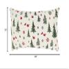 SARO LIFESTYLE Evergreen Elegance Christmas Trees Down Filled Throw Pillow, Ivory, 13"x20" view 4