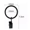 40 Pack Metal Curtain Rings with Clips, 38mm Metal Curtain Rings with Clips Decorative Drapery Clip Rings view 3