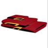 3 Piece Bath Towel Set, Yellow Black Santa Claus Belt Christmas Red 1 Bath Towel, 1 Hand Towel and 1 Wash Cloth Microfiber Towel, Highly Absorbent Ultra Soft Towels for Bathroom Pool Gym view 2