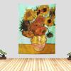 Chitteri Vincent van gogh The Sunflowers Hanging Tapestry 60" x 45" Polyester Wall Art for Home Decoration view 1