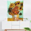 Chitteri Vincent van gogh The Sunflowers Hanging Tapestry 60" x 45" Polyester Wall Art for Home Decoration view 2