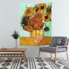 Chitteri Vincent van gogh The Sunflowers Hanging Tapestry 60" x 45" Polyester Wall Art for Home Decoration view 3