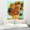 Chitteri Vincent van gogh The Sunflowers Hanging Tapestry 60" x 45" Polyester Wall Art for Home Decoration view 4