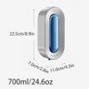 Wall Mounted Soap Dispenser Automatic Sensing Scrubber Plastic Refillable Liquid Dispenser Kitchen 700ml/24.6oz (Silver) view 2