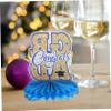 COLLBATH 9pcs Honeycomb Paper Graduation Table Decor Lightweight Colorful Centerpieces for Graduation Party Use Photo Props No Year Design view 3