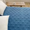 ZIQINPSQ Solid Thicken Fitted Sheet,Breathable and Soft Fit and Quilted Mattress Pad, Deep Pocket for 6-18 inches, Non-Slip and Noiseless (Blue, Twin) view 4