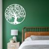 Fayholy Tree of Life Metal Wall Art, Metal Tree Wall Decor, Circular Tees for Living Room, Bedroom(White,35"x35" | 90x90cm) view 1