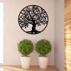 Fayholy Tree of Life Metal Wall Art, Metal Tree Wall Decor, Circular Tees for Living Room, Bedroom(White,35"x35" | 90x90cm) view 4