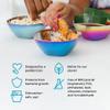 Ahimsa Stainless Steel Kids Bowl, Durable Pediatrician Designed Toddler Snack Bowls, 12oz, Premium Non Toxic Metal, Easy to Clean & Dishwasher Safe, Blue view 3